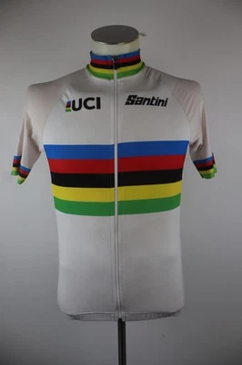 SANTINI Camiseta Ciclismo Hombre TG S Corta Poliéster Cierre Completo - Imagen 1 de 4
