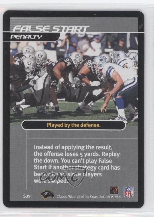 2002-03 NFL Showdown Strategy Penalty False Start #S39 0b9