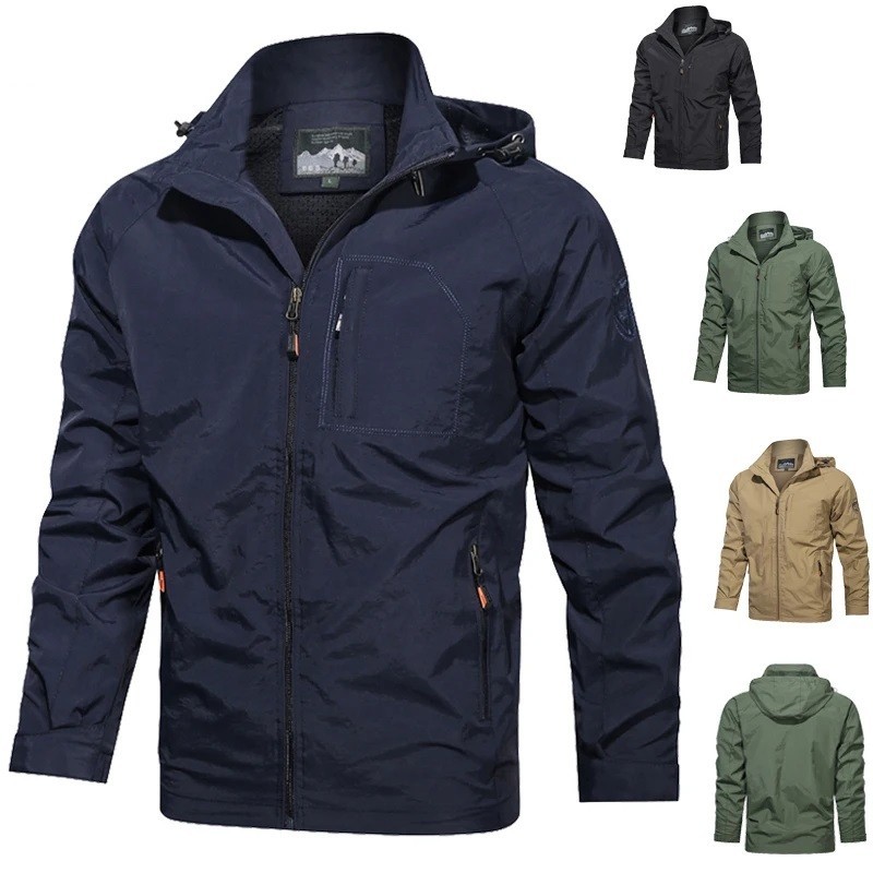 Mens Jacket Camping Hiking Spring Autumn Outdoor Sports Breathable Climbing Coat