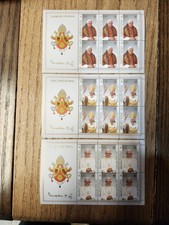VATICAN Scott #1295-1297. Three Full Sheets 2005 Pope Benedict XVI MNH