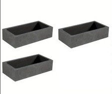 3 Pk - 2.2 Lb 1 kg Graphite Ingot Mold for Gold Silver Copper Aluminum Lead