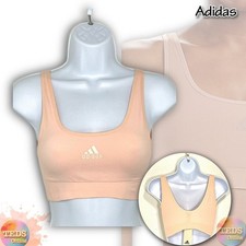 NWD Adidas Women's M Seamless Scoop Medium Impact Lounge Bra 4A7H67, MISSING PAD