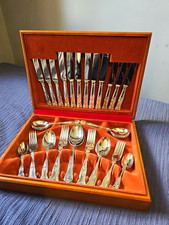 Vintage James Ryals Sheffield 45 Piece Cutlery Canteen Firth Stainless Boxed