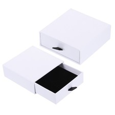 2 Pack 3.5 x 3.5 Inch Cardboard Jewelry Gift Box White 