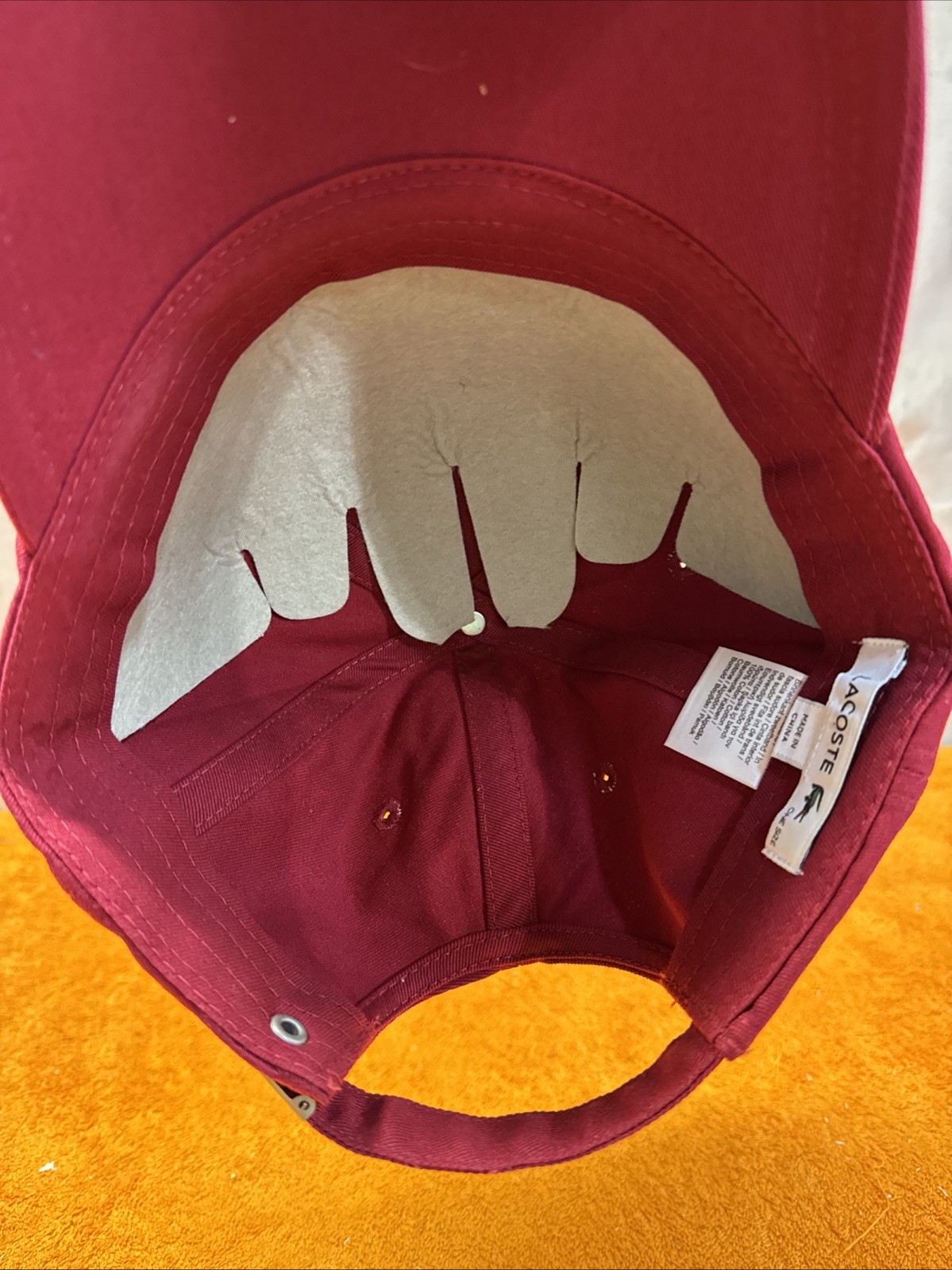 N• Lacoste Red Small Croc Unisex Adjustable Cotton Twill Cap One Size thumbnail 11