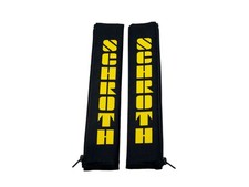 Schroth Gurtpolster schwarz/gelb 2" (50mm) mit Flock - 1 Paar