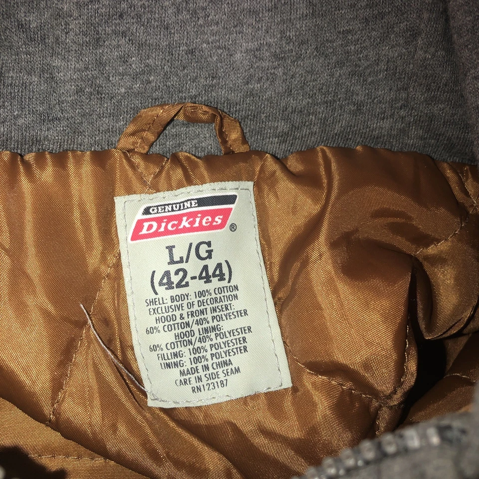 Jaqueta Dickies Masculina L Marrom Jaqueta de Lã com Capuz de Lona de Pato com Capuz Tarefa 42-44 - Imagem 2 de 4