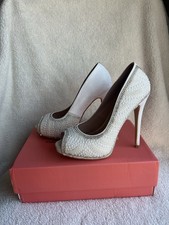 Beautiful Bridal Shoes with Faux Pearl and Crystal Accents
