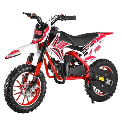 49cc Mini Dirt Bike Gas-Powered 2 Stroke Pocket Motorbike w/Front Rear Disc US