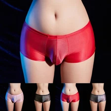 Men Underwear Boxer Briefs Shorts Solid Stretch Underpants Comfortable