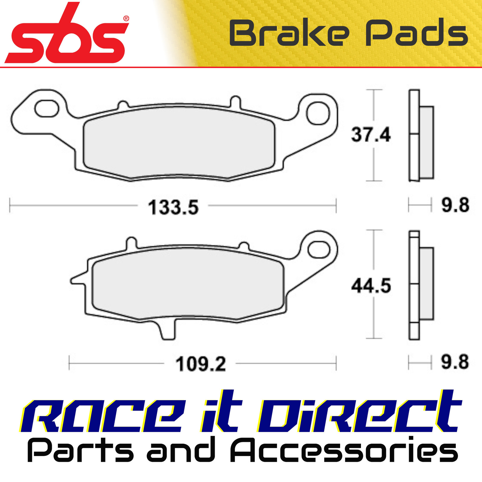 Brake Pads for SUZUKI C 1800 R INTRUDER 2011-2013 Rear Street SBS - Image 6