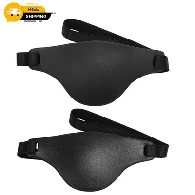2 Pack Leather Medical Eye Patch  for Lazy Eyes, Adjustable After Surgery Adults
