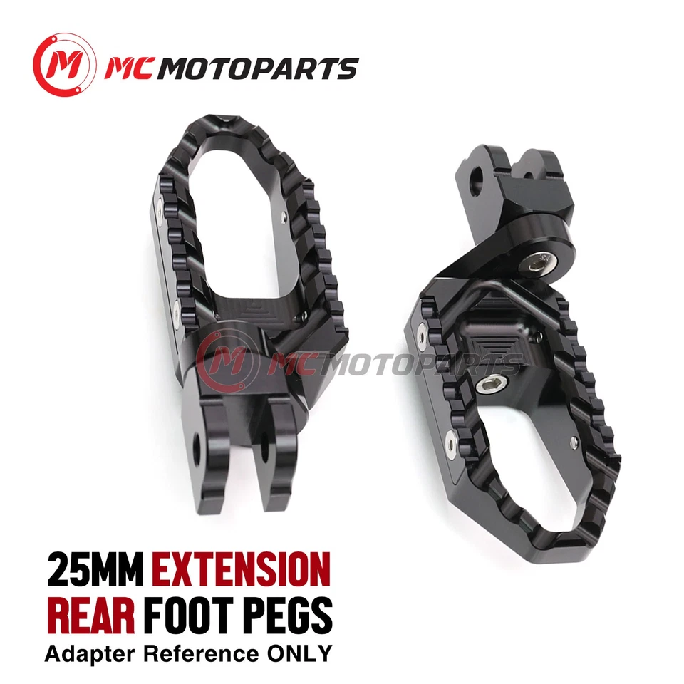 Para Ducati 1098 S/R/EVO 2007-2009 1 pulgada estriberas anchas traseras de pasajero descendente Foto 3 de 4