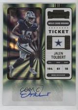 2022 Contenders Ticket RPS Wild Card Round Jalen Tolbert Rookie Auto RC 0tc2. rookie card picture