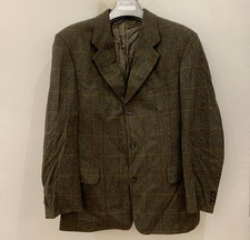 Vintage Daniel Hechter pure wool Tweed Windowpane hunting jacket blazer 40R