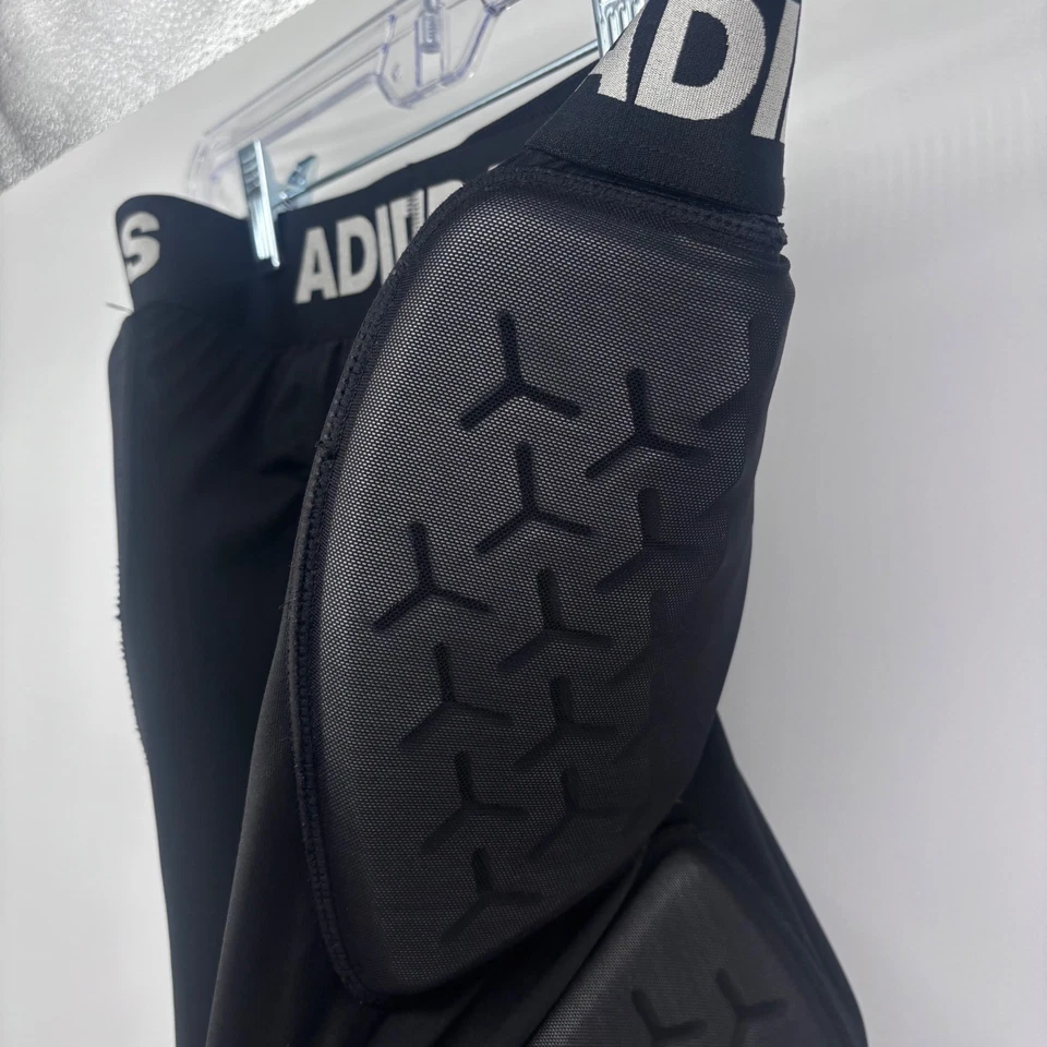 Pantalones Cortos de Compresión Acolchados Adidas Alphaskin Para Hombre Negros Fútbol Atlético Foto 3 de 4