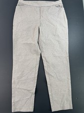 J Jill Gray Ponte Knot Pull On Slim Leg Pants Size Large Tall Dress Pants