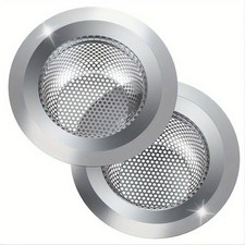 2PCS 4.5" Kitchen Bathroom Sink Strainer Stainless Steel Filter Drain Strainer