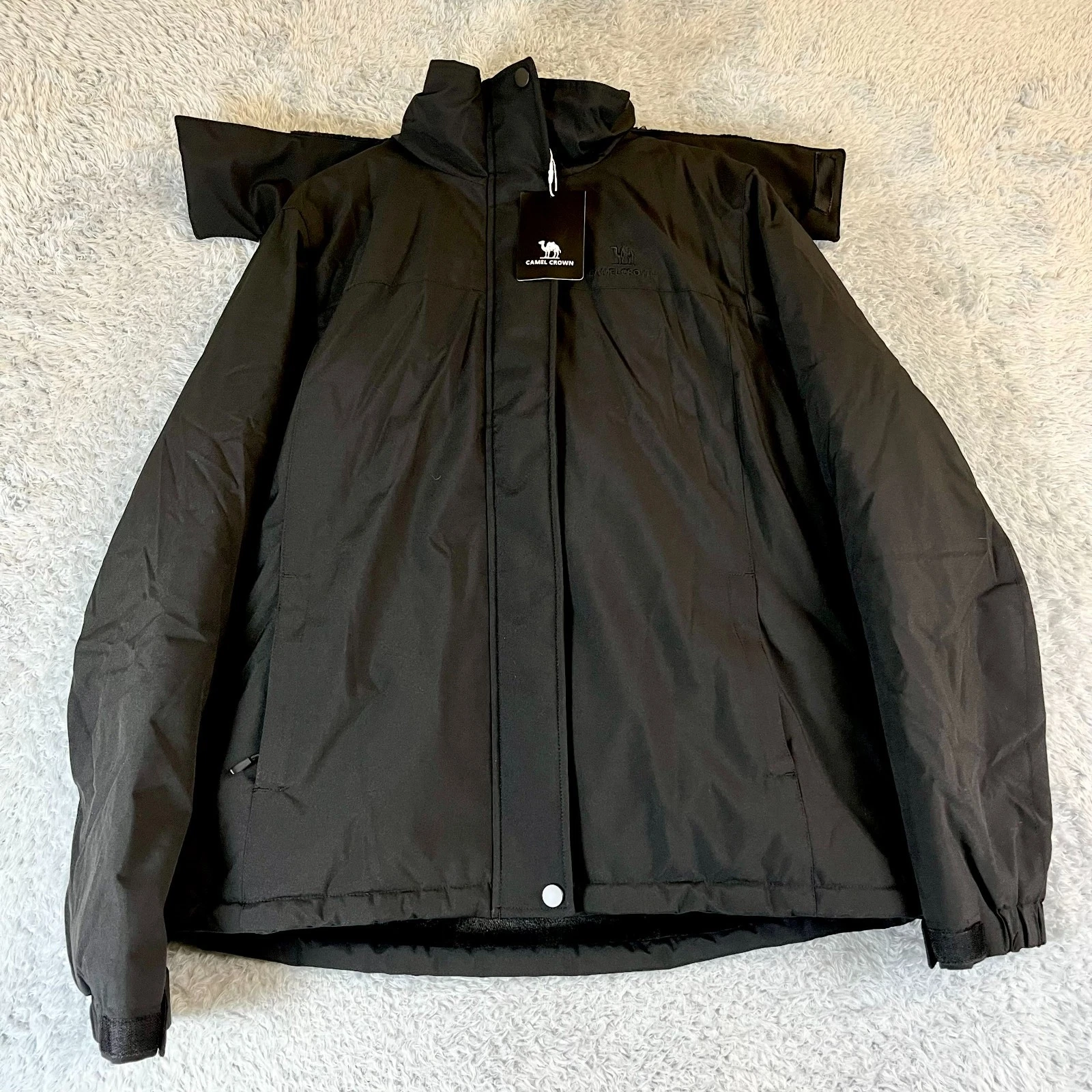 Camel Crown Unisex Black Hooded Snow Winter Jacket with Pockets Size S
Opens in a new window or tab