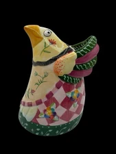 Fitz and Floyd Essentials Collection Gypsy Chick Whimsical Floral Bird Vase