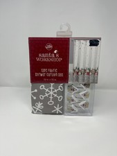 New Winter Wonder Lane Santa's Workshop 13 Piece Fabric Shower Curtain 72x72