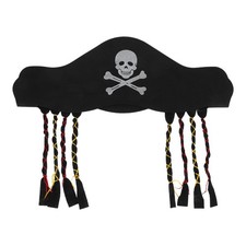 Perruque De Pirate Avec Tresses Chapeau D'Halloween Couvre-chef Fête