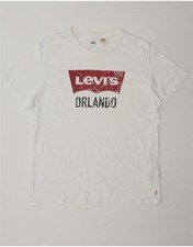 LEVI'S Mens Graphic T-Shirt Top XL White Cotton DO06