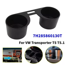 For VW Transporter T5 T5.1 Black Front Inner Dashboard Cup Holder 7H285860130T