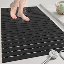 Large Shower Mat, 35.4 x 24 Inch No Suction Cup Shower Mat Non Slip, Quick Dr...