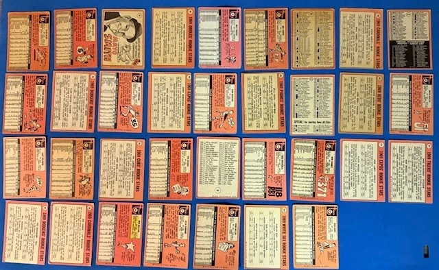 Lote de 34 tarjetas de béisbol Topps 1969 diferentes - Jesus Alou, Carlos May estrellas novatas Foto 2 de 4