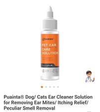Ear Drops for Cats Dogs-Dog Infection Medication-Ear Mites Treatment- Cleaning