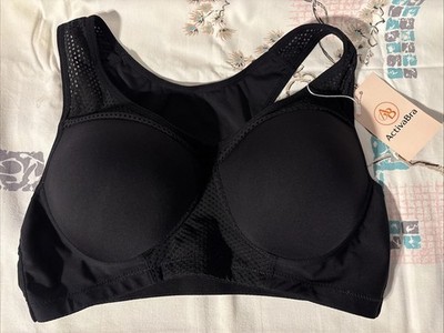 Activa Bra All Day Comfort Lightly Lined Bra Women's Size 2XL Black Wireless