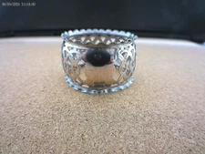 Antique Solid Sterling Silver Pierced Napkin Ring; B'ham 1905, 10gm, M. Bros.