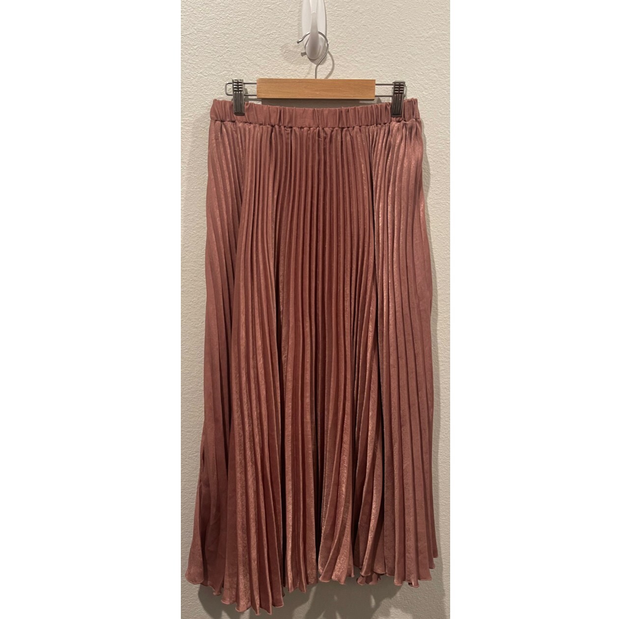 VICI Dusty Pink Pleated Accordion Flare Skirt Size S