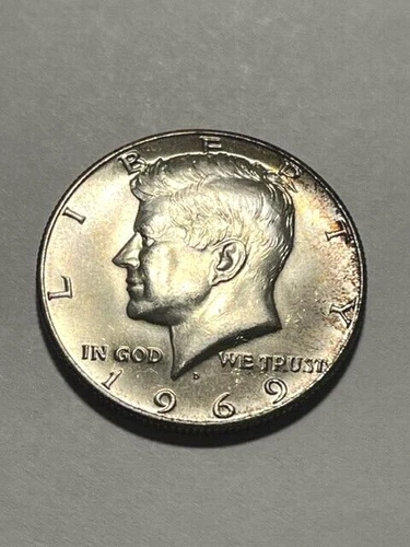 1969-D Kennedy Half Dollar Silver Unc+ #19068