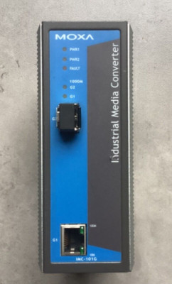 Moxa IMC-101 G Ethernet to Fiber Industrial Media Converter  + SFP GBIC 102