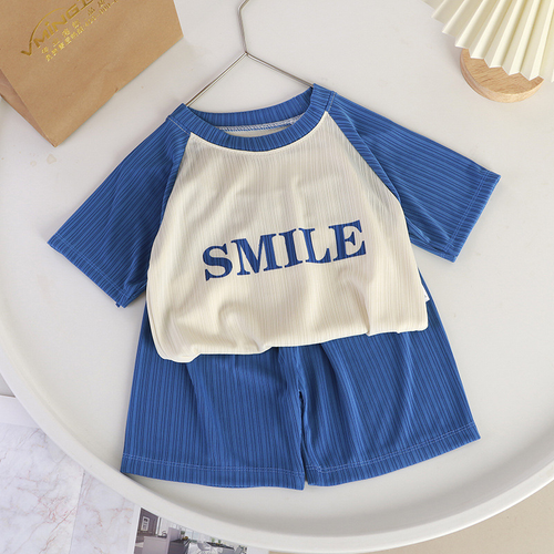 Kid's Short Sleeve Shorts Suit Two-piece Ultra-thin Suit Children's Clothes Set - Picture 7 of 13