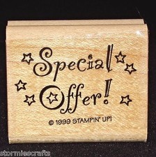 Special Offer Rubber Stamp Single with stars by Stampin Up Business Memos