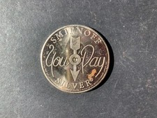 Smirnoff Silver You Pay Silver White Metal Spinner Token Unknown Date Bar Games