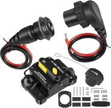MKR-27 60 AMP Circuit Breaker 1865115 & MKR-28 Trolling Motor Plug Receptacle