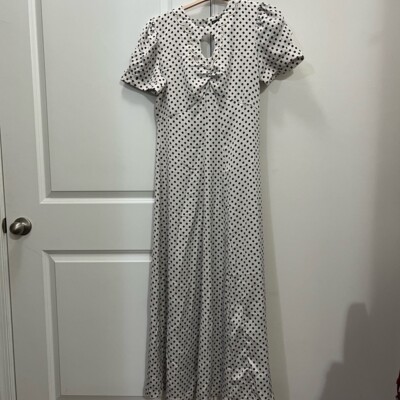 ALEXACHUNG Ivory Polka Dot Scallop Paneled Dress Size 12 US $470 | eBay ALEXACHUNG Ivory Polka Dot Scallop Paneled Dress Size 12 US $470 | eBay