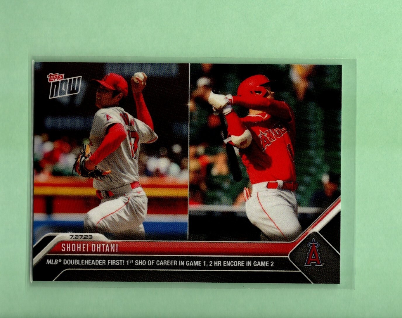 2023 Topps Now - #625 Shohei Ohtani - Double header - Pitched Shut out & hit HR