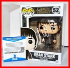 Isaac Hempstead Signed Game Of Thrones Bran Stark GOT Funko Pop Beckett PSA