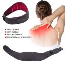 Red Light Infrared Therapy Body Neck Wrist Arthritis Pain-Relief LED Wrap Belt