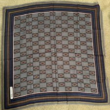 Vintage Baar  Beards 100 Wool Scarf Geo lightweight Multicolor Bohemian