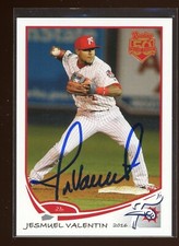 2016 Reading Fightin Phils JESMUEL VALENTIN Signed Card autograph auto PHILLIES