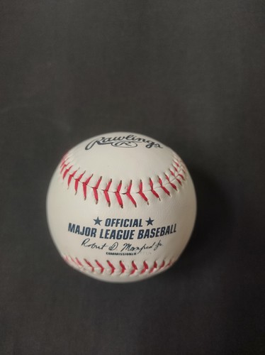 A detail shot of the new Official Major League Baseball with the