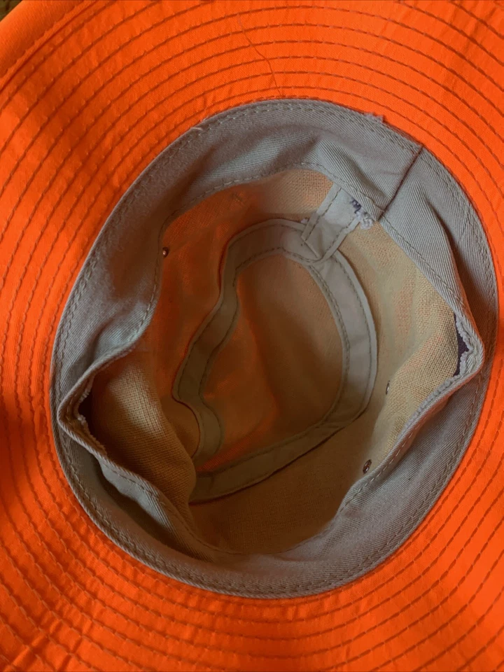 Vintage Safari Floppy Blaze Orange Hunting Hat - Size Medium Fits 7 1/8 & Down - Image 4 of 4