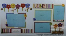 Scrapbook Layout Page Kit 12x12-- 2 Page Layout MOTHERS LOVE HAS NO END