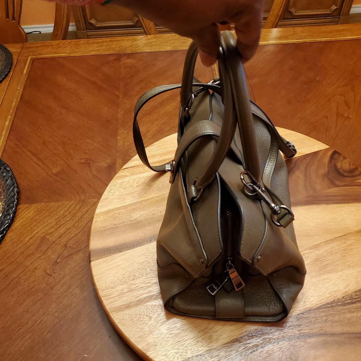 Coach MERCER 33 SATCHEL IN GRAY GRAIN LEATHER F37167